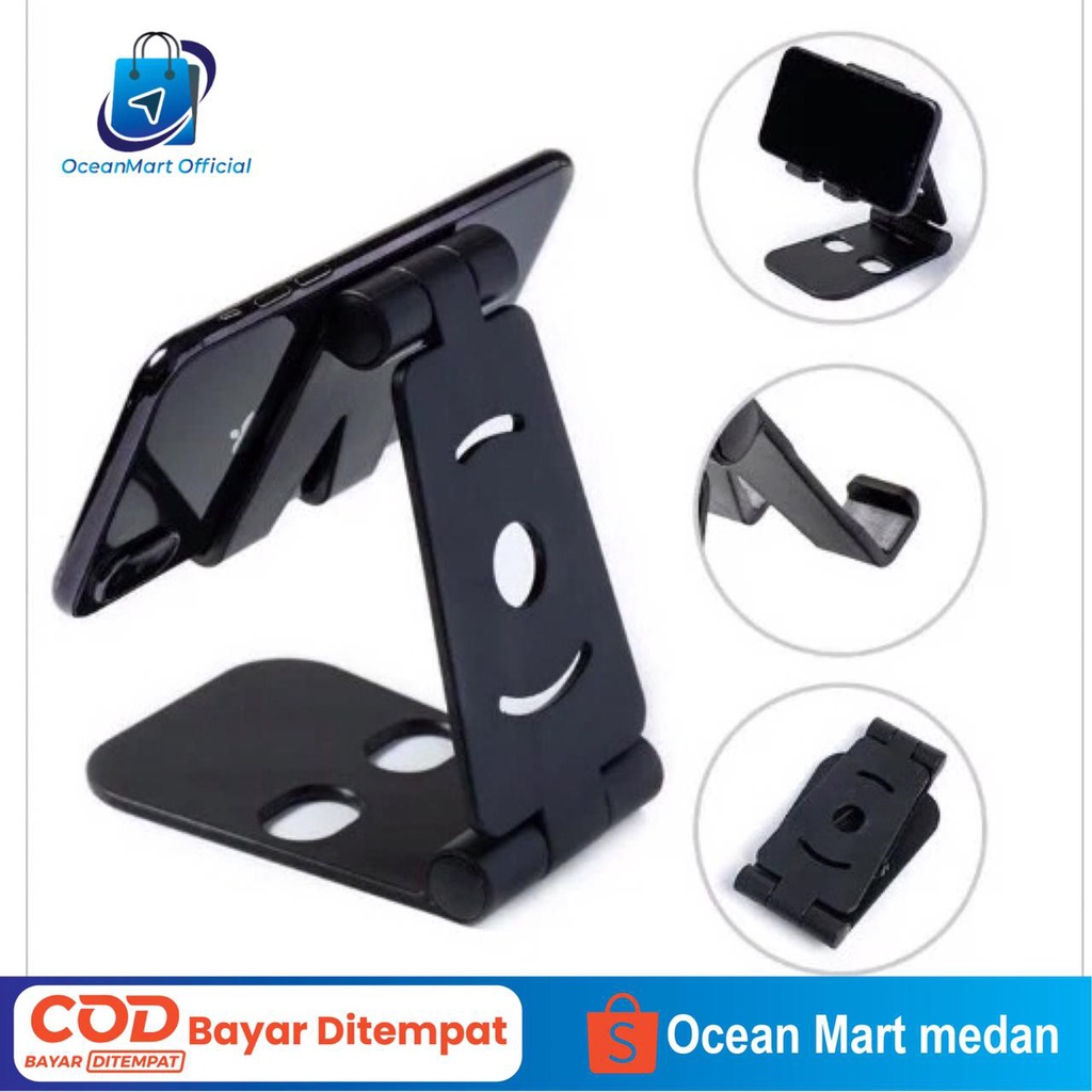 Stand Holder Penyangga HP Dudukan Handphone Lipat Standing Folding Bracket Mini Universal Aksesoris Handphone HP OCEANMART OCEAN MART Murah Grosir