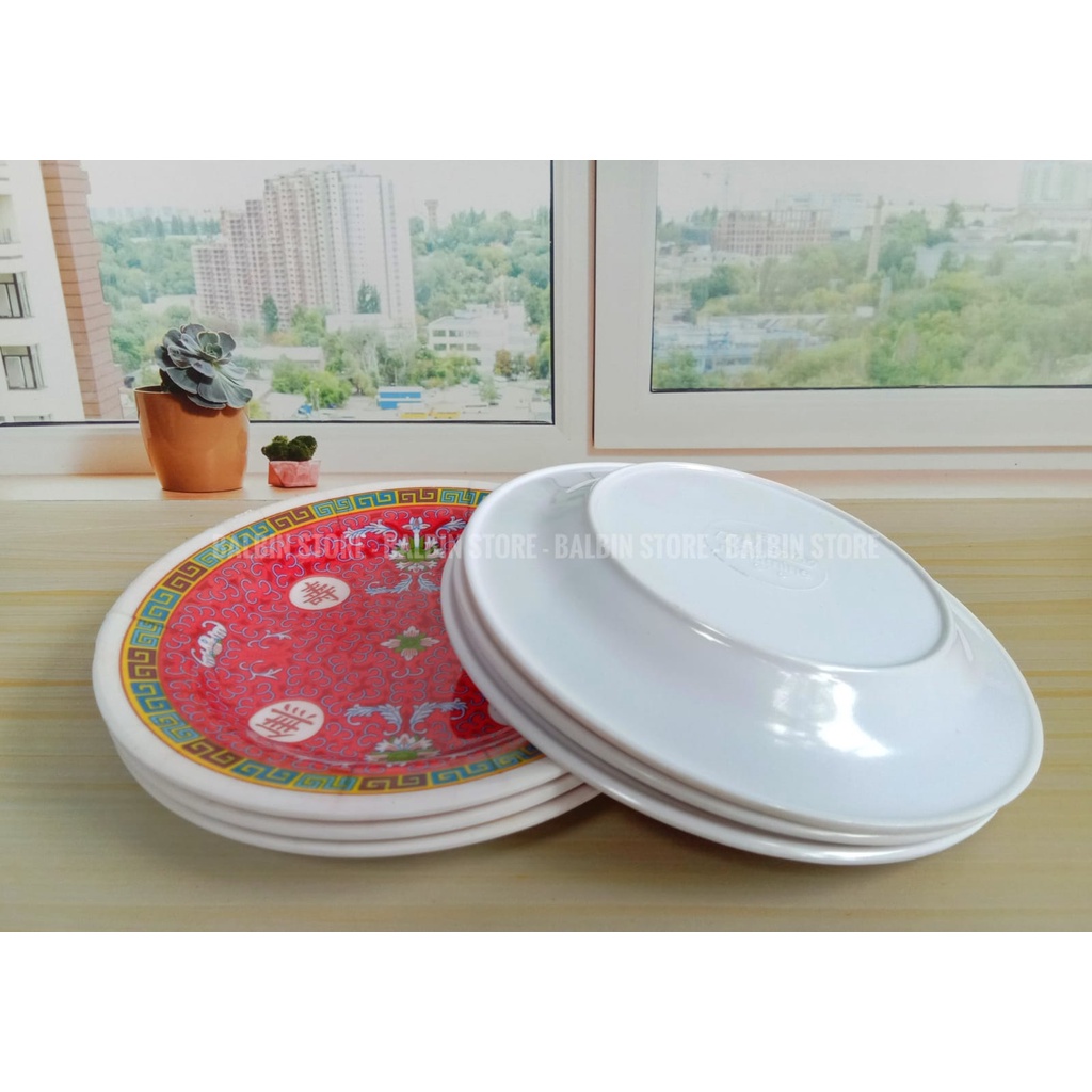 12 PCS | PIRING KECIL 5&quot; MELAMINE WARE MOTIF TERBARU | KUALITAS FOOD GRADE - PIRING TATAKAN GELAS 15 CM - PIRING DESSERT - PIRING MELAMIN WADAH SAMBAL | BISA COD / BAYAR DI TEMPAT