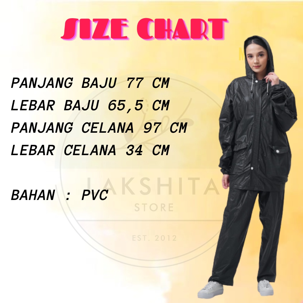 BROMO Jas Hujan Motor Setelan Pria Wanita Jaket Celana bahan elastis anti rembes