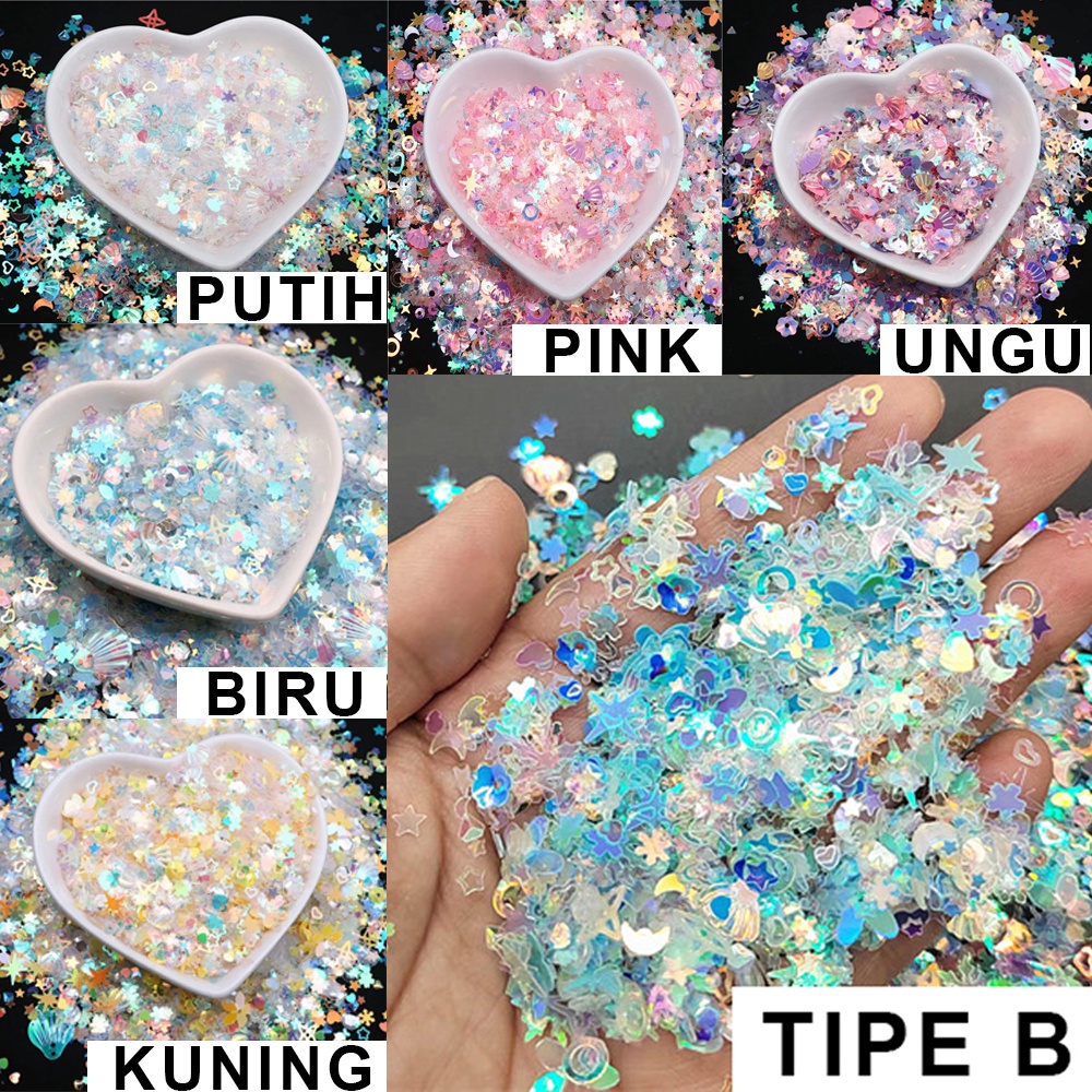 CSP129 –  2.5gr Sequin Glitter Payet Aksesoris Makeup NailArt Kerajinan Tangan