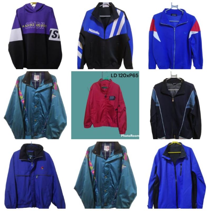 stock baru  macam-macam Thrift preloved windbreaker jacket/running jacket/vintage jacket