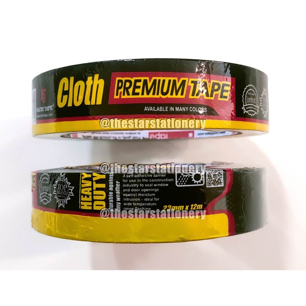 

(1 Biji) GROSIR Cloth Tape Nachi 1 inch x 12 meter / Lakban Kain Nachi 23 mm x 12 meter