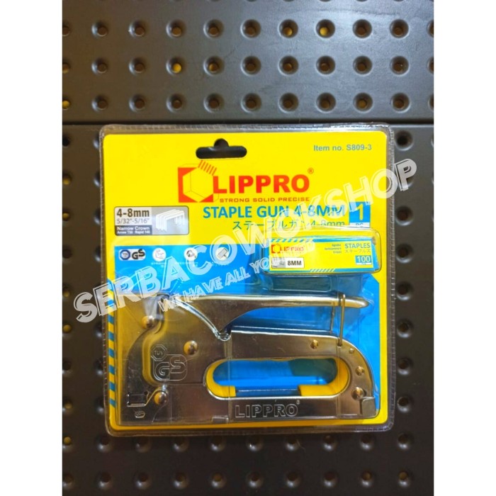 Terlaris Staples Lippro Mesin Staples Jok Gun Tacker 4 - 8 Mm Stapler Staple Serbaguna