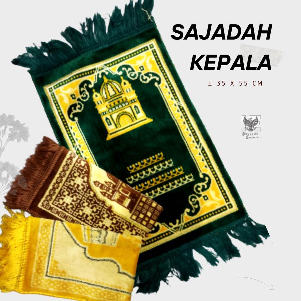 Sajadah Kepala Ukuran 35 x 65 cm Sajada Mini Spigel Sajadah anak Termruah Bisa COD