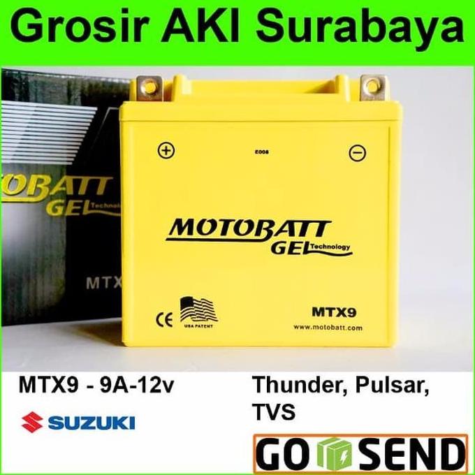 Aki Motor Motobatt Mtx9 12 V 9 Ah Motobat Aki Motor Baterai Debezzz