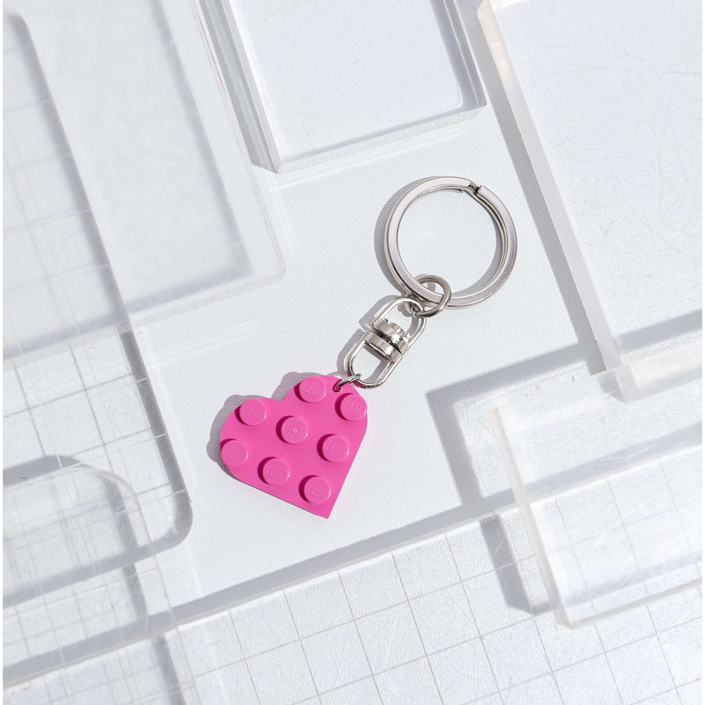 LEG0 - Brick Keychain / Gantungan Kunci bentuk hati untuk couple / pasangan / love series