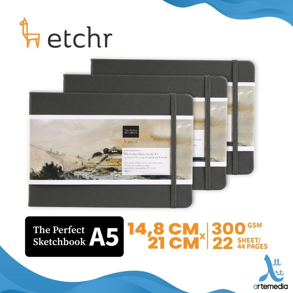

Watercolor Journal Etchr The Perfect Sketchbook A5 Hard Cover Watercolor Book