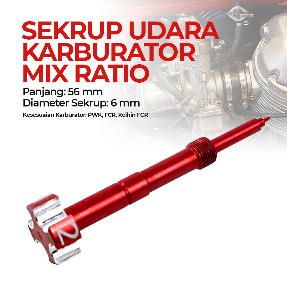 Sekrup Mix Ratio Adjuster Screw Karburator PWK Keihin FCR M6 - L-622