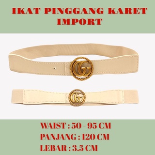 BELTSHOP NEW TALI PINGGANG WANITA/IKAT PINGGANG KARET IMPORT 00610-00614(00610A)