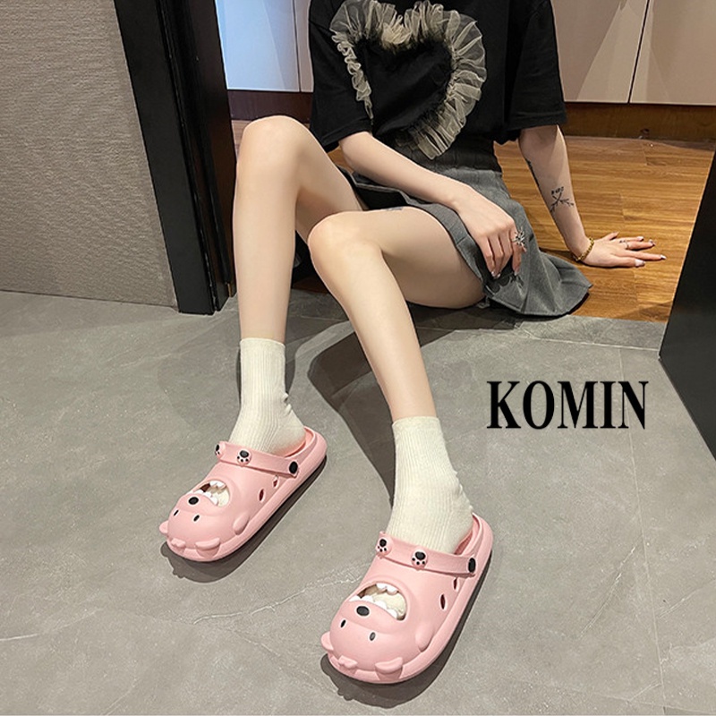 Sandal Beruang Wanita Dewasa Eva Lembut Sandal Rumah Ringan Nyaman Korea Selatan Dalam Kamar Mandi Size 36-41