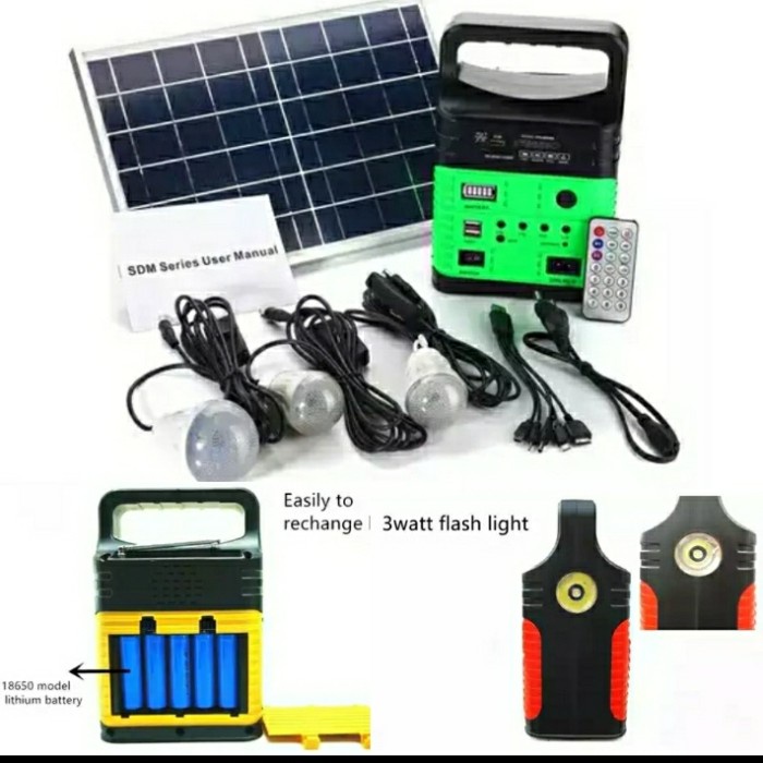 Terlaris Portable Solar Generator Home Lighting & Charging Sistem Tenaga Surya