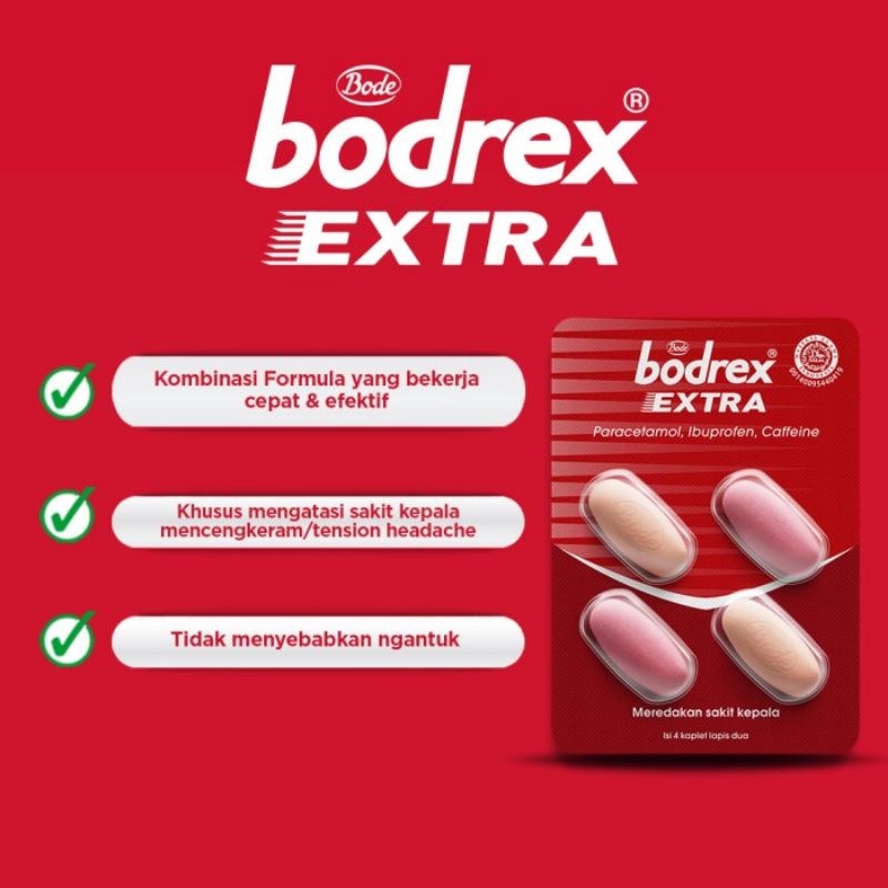 Bodrex Extra 1 BLISTER @ 4 Kaplet
