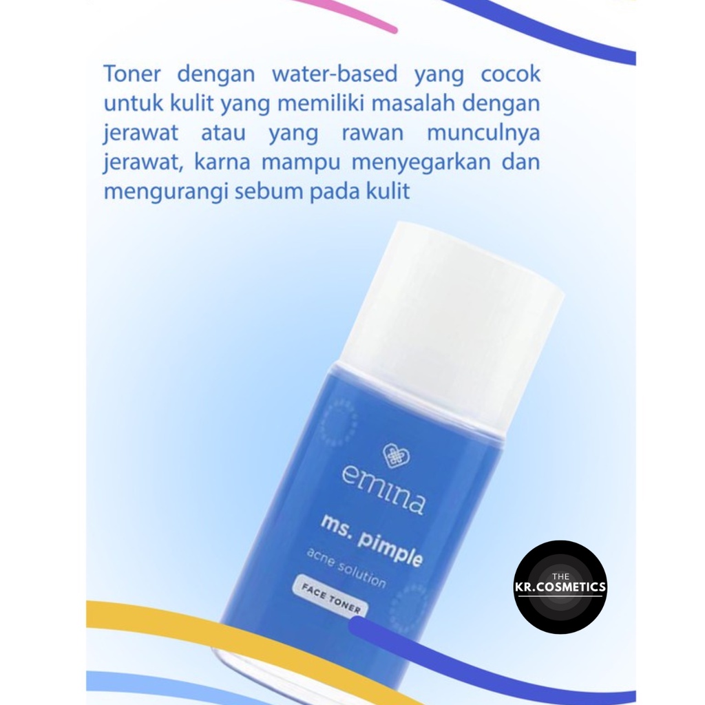 EMINA Ms. Pimple Acne Solution Face Toner wajah ber jerawat 50 ml 100 ml