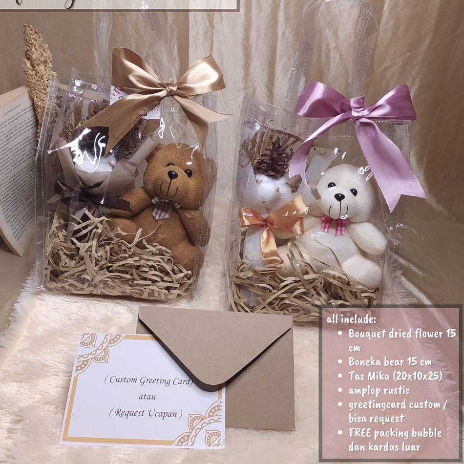 

12.12 MALL [ GIFT BAG BEAR FOR YOU ] HADIAH WISUDA WEDDING BIRTHDAY ULANG TAHUN ANNIVERSARY BOUQUET DRIED FLOWER HAMPERS MIKA TRANSPARANT BONEKA BERUANG ANANDARU GIFT buruan