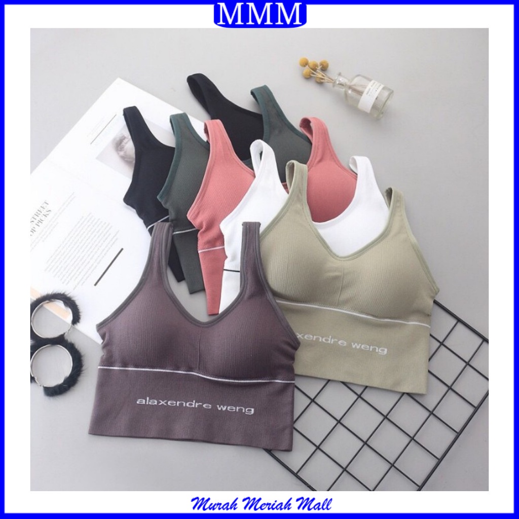 MMM BRA SPORT GYM  B500 BRA PUSH UP BH SPORT WANITA TANPA KAWAT ELASTIS SEXY BH ZUMBA BRA JOGGING