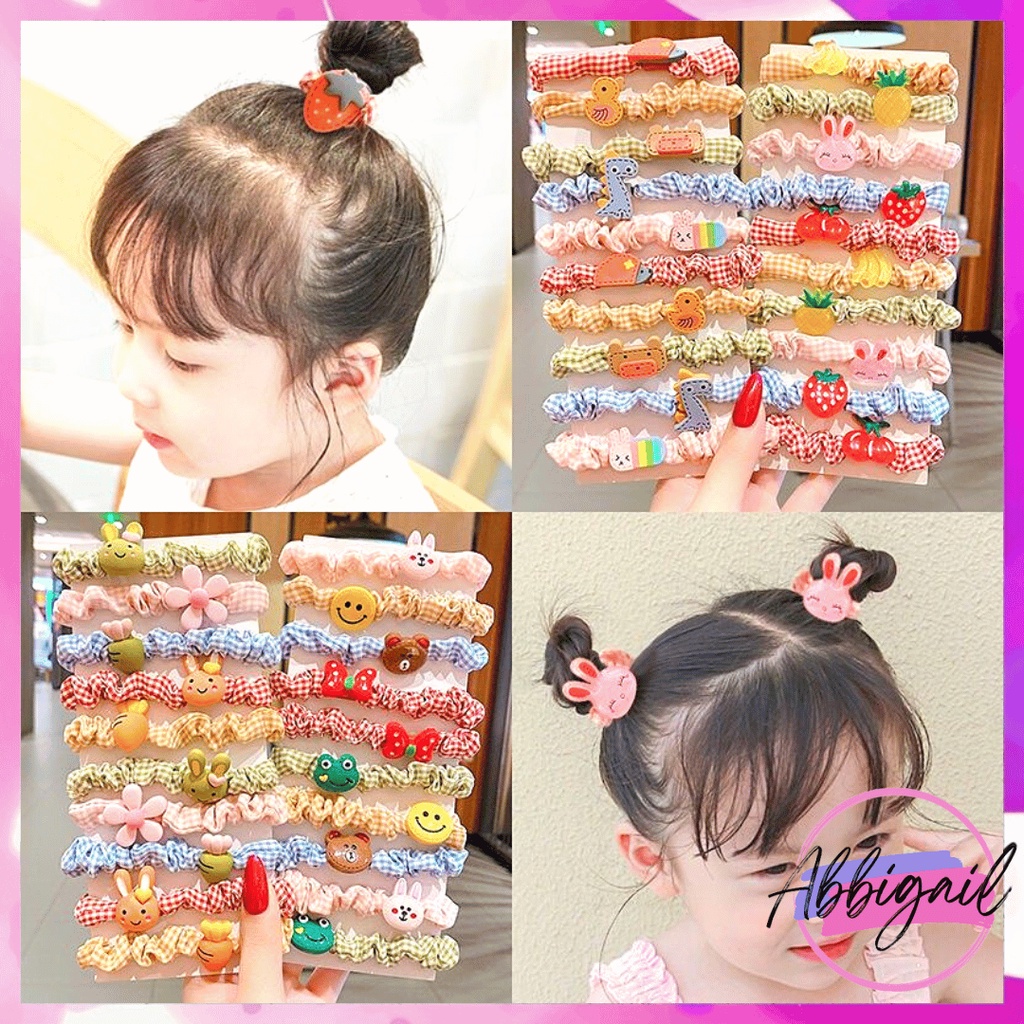 𝘈𝘉𝘎✰IKAT RAMBUT PITA SCRUNCHIE ALA KOREA ANAK PEREMPUAN MOTIF RANDOM AKSESORIS RAMBUT 1264