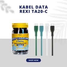 Kabel Data Rexi TA20-C TYPE C 3A  Harga per-toples (isi 20) Cable REXI Kabel Charger TA20C Rexi KABEL