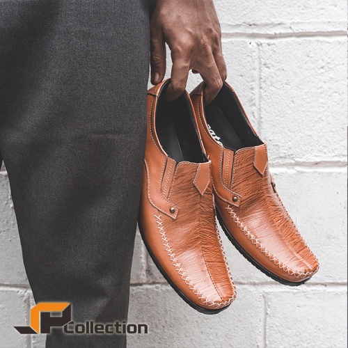 Original SPATOO Kode 209 Tan - Sepatu PDH Kulit Sapi Asli Jaminan Uang Kembali Jika Bukan Kulit