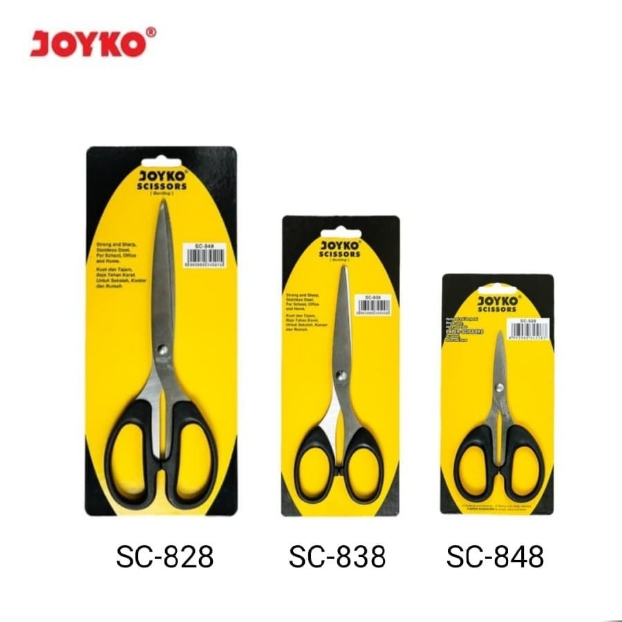 Gunting Kecil Sc-848 JOYKO Pemotong Scissors Tajam Pemotong Small Scissors Kertas DIY Potong Bahan Stainless Steel Berkualitas Alat Peralatan Perlengkapan Rumah Tangga Potong Cut Kertas Karton Bufalo Kardus Box Paper Plastik Plastic Logam Grosir Prakarya