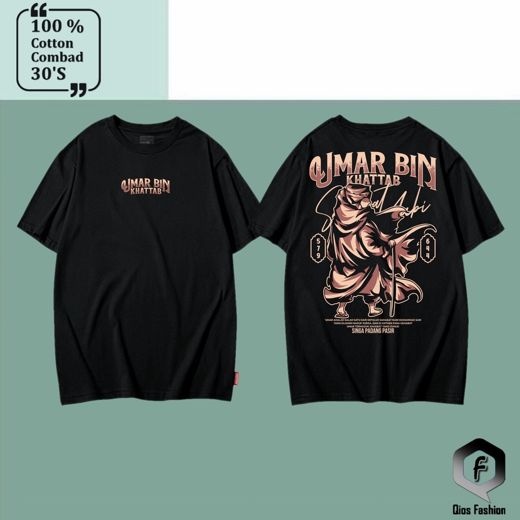 Kaos Pria Distro Original 100% Cotton Combad Motif Sahabat Nabi Islamic