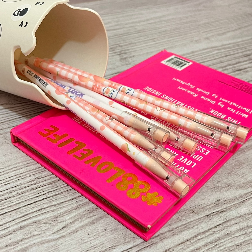 

Pulpen odemei Qiduo motif buah PEACH lucu imut menarik pulpen viral