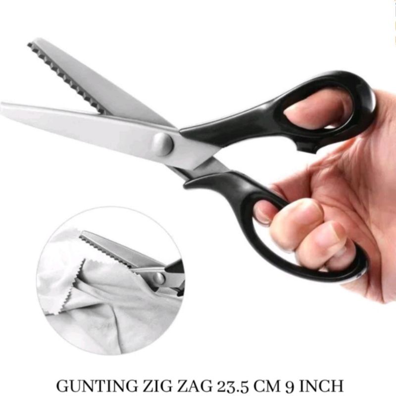 

Gunting Gelombang Kain / Gunting Gerigi Kain / Gunting Bahan Kain Zigzag Stainless Still