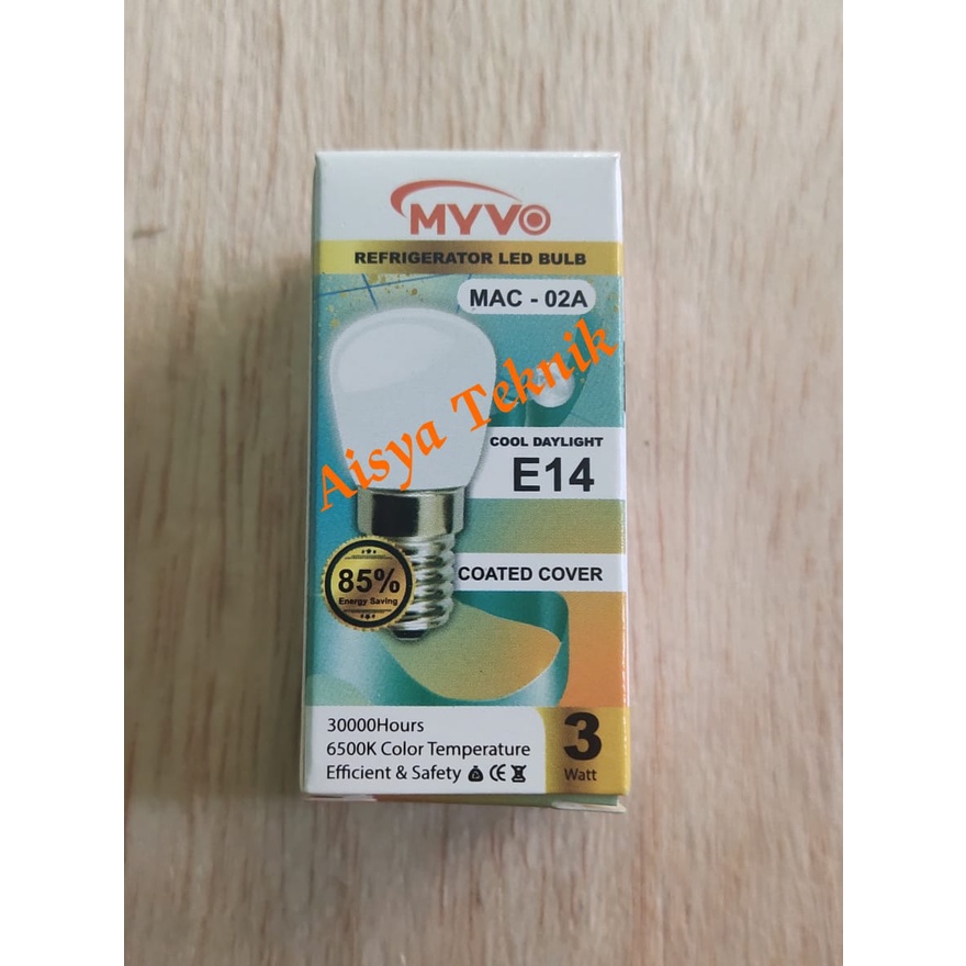 Lampu kulkas myvo 3 watt E14 PUTIH - lampu bohlam E14 KULKAS