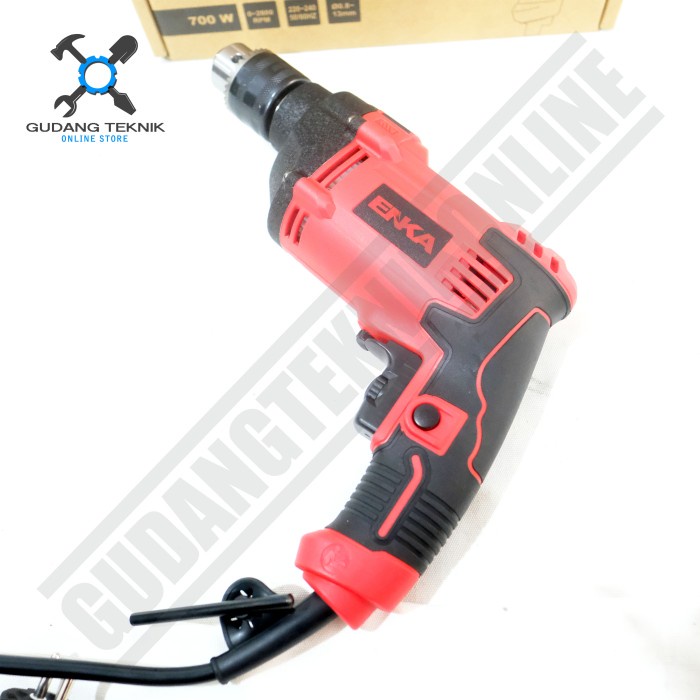 Mesin Bor Tangan Listrik 13 mm 700 Watt DS13-2 ENKA / Electric Impact Drill Bor Besi Kayu Beton 13mm 700W DS13 2 ENKA