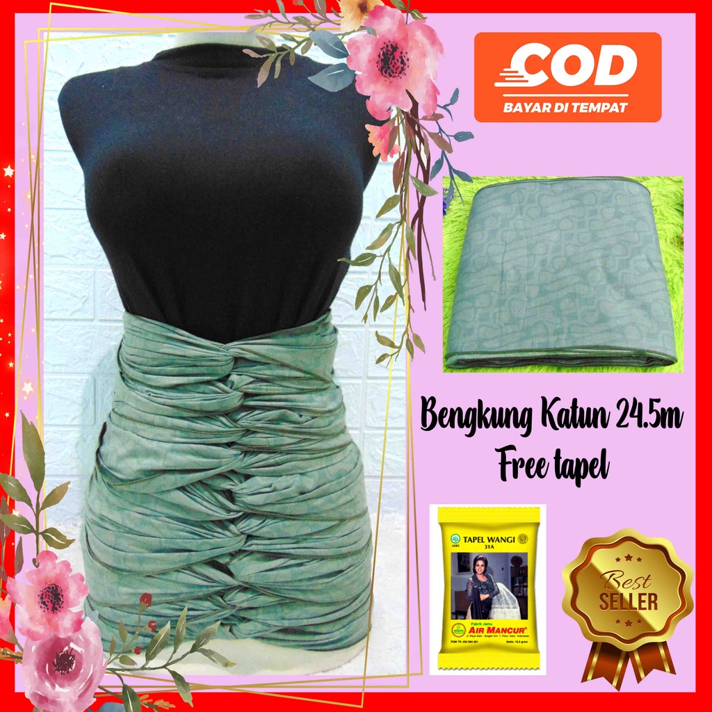 FREE CENTONG TAPEL Bengkung Belly Binding Katun Aneka Motif 25 M