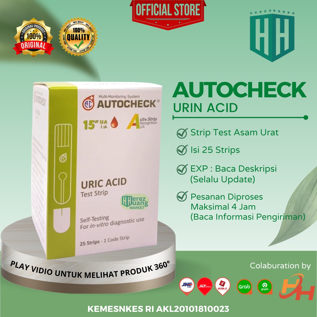 STRIP AUTOCHECK URIC ACID / ASAM URAT - ISI FAMILY 25 STRIP