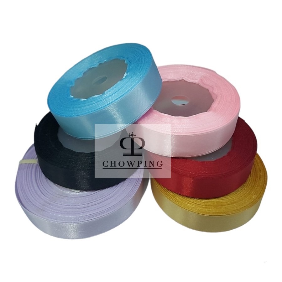 

Pita Hampers / Pita Kain Satin Polos 2cm 3/4inch Aneka Warna