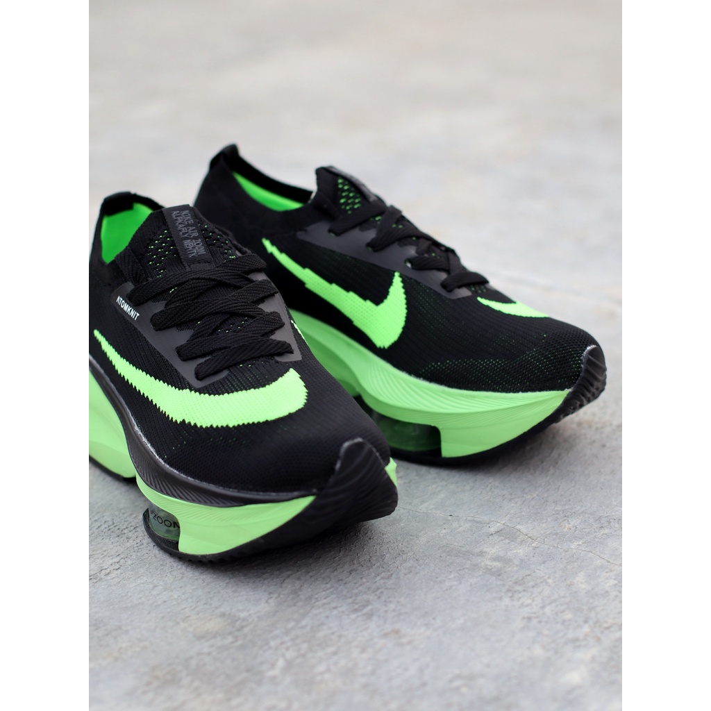 AIR ZOOM X ALPHAFLY  BLACK GREEN SEPATU LARI