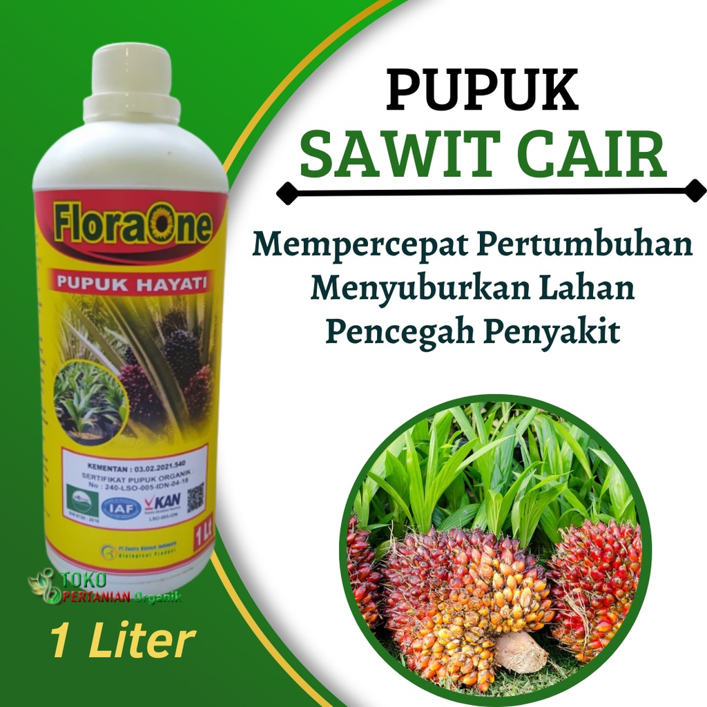 Pupuk Cair 1 L bibit sawit supaya berbuah lebat anti penyakit tajuk, Fungisida hayati agar tanaman s