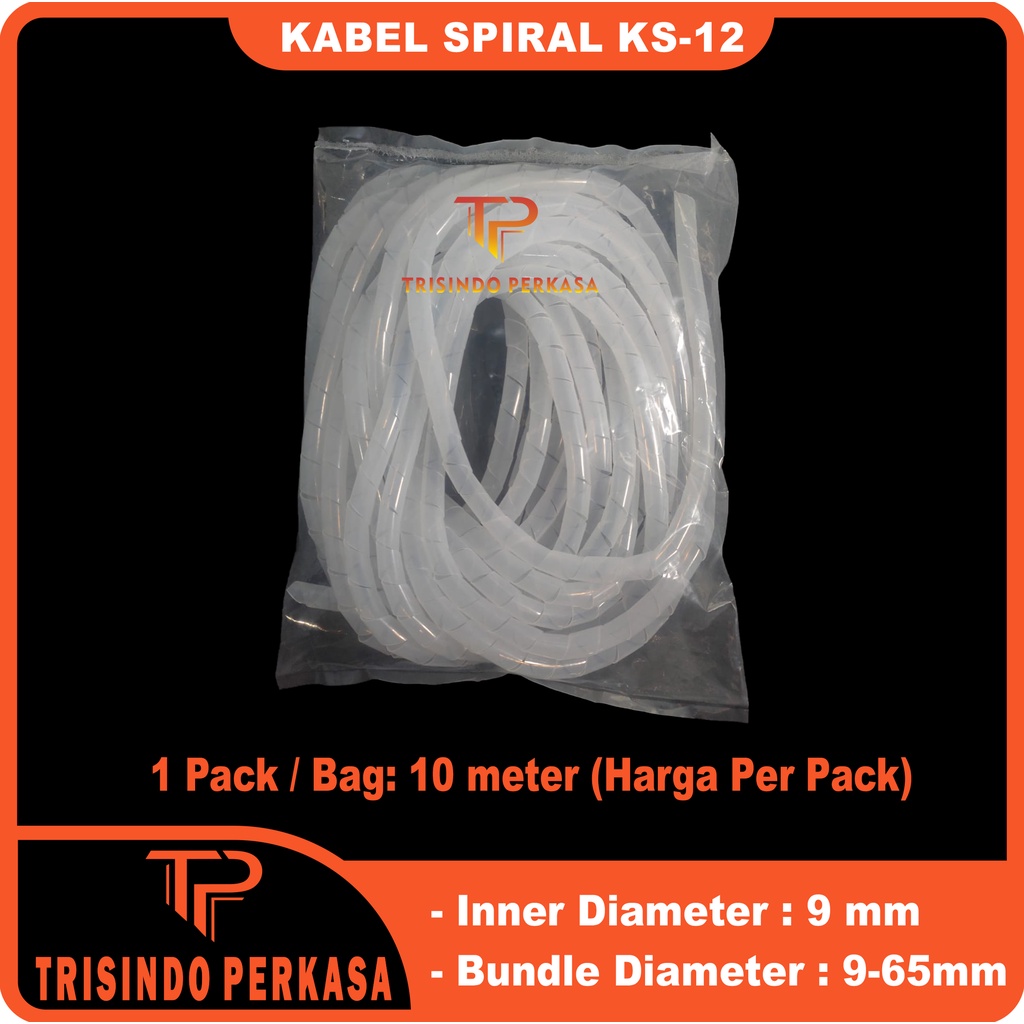 Kabel Spiral / Spiral Wrapping Band KS-12 KS 12 KS12 Spiral Kabel Pelindung Cable Spiral