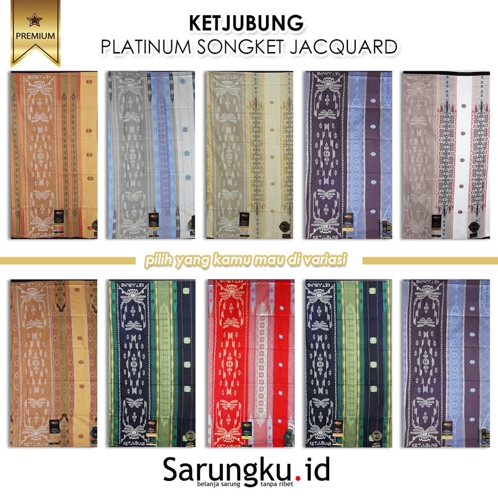 SARUNG KETJUBUNG PLATINUM SONGKET JACQUARD - SKJ