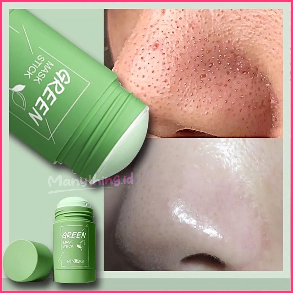 Green Mask Stick Meidian Original 100% Masker Wajah Green Tea Menghilangkan Komedo Hidung dan Wajah