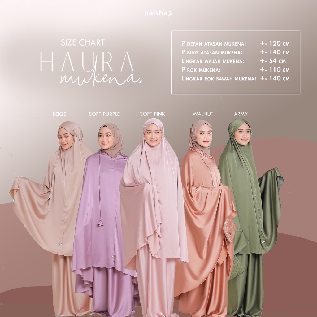 Haura Mukena - Giter Store - Mukena Silk Premium 2in1 by Naisha