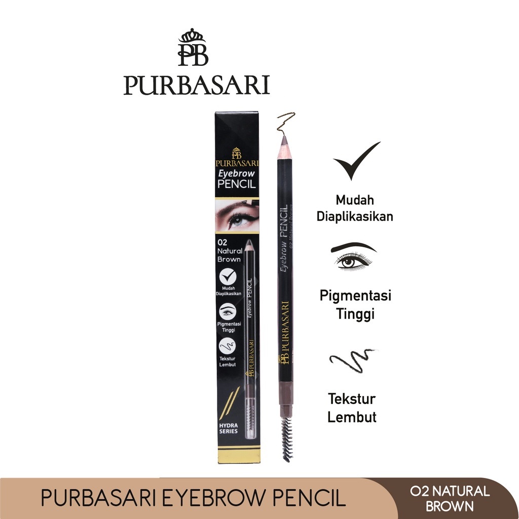 PURBASARI Hydra Series  Eyebrow Pensil | Pensil Alis Tahan Lama BY AILIN