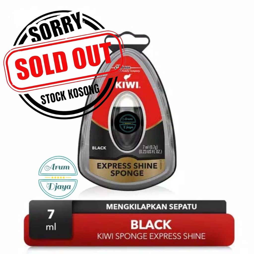 Kiwi Express Shine Sponge Hitam - Semir Sepatu Sponge Black 7mL