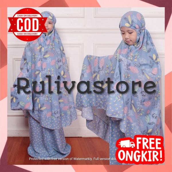 Bagus Banget.. Mukena Anak Tanggung Usia 11 12 13 14 15 16 Tahun Cantik Motif Polos Renda Daun Bahan