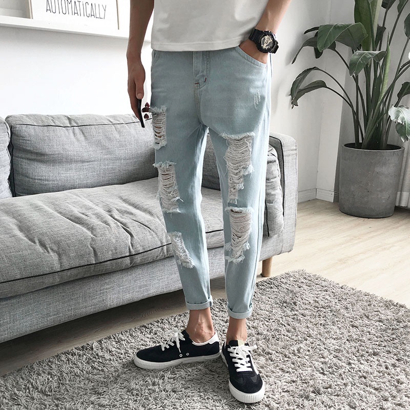 celana jeans pria denim sobek pria celana slim fit pria celana jeans biru muda celana jeans panjang pria celana jeans pria dewasa celana pria keren korean style cowok