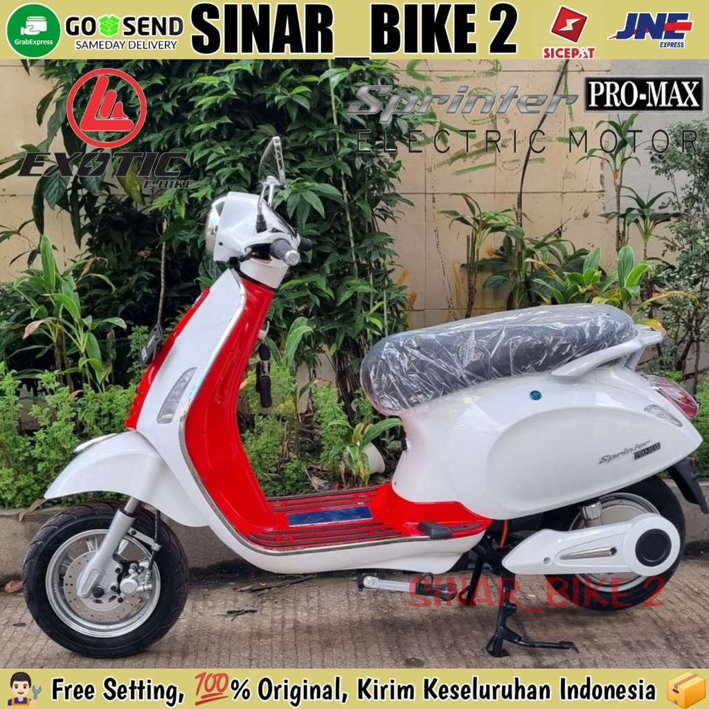 Sepeda Motor Listrik EXOTIC SPRINTER PRO-MAX 1200 Watt Electric E-Bike