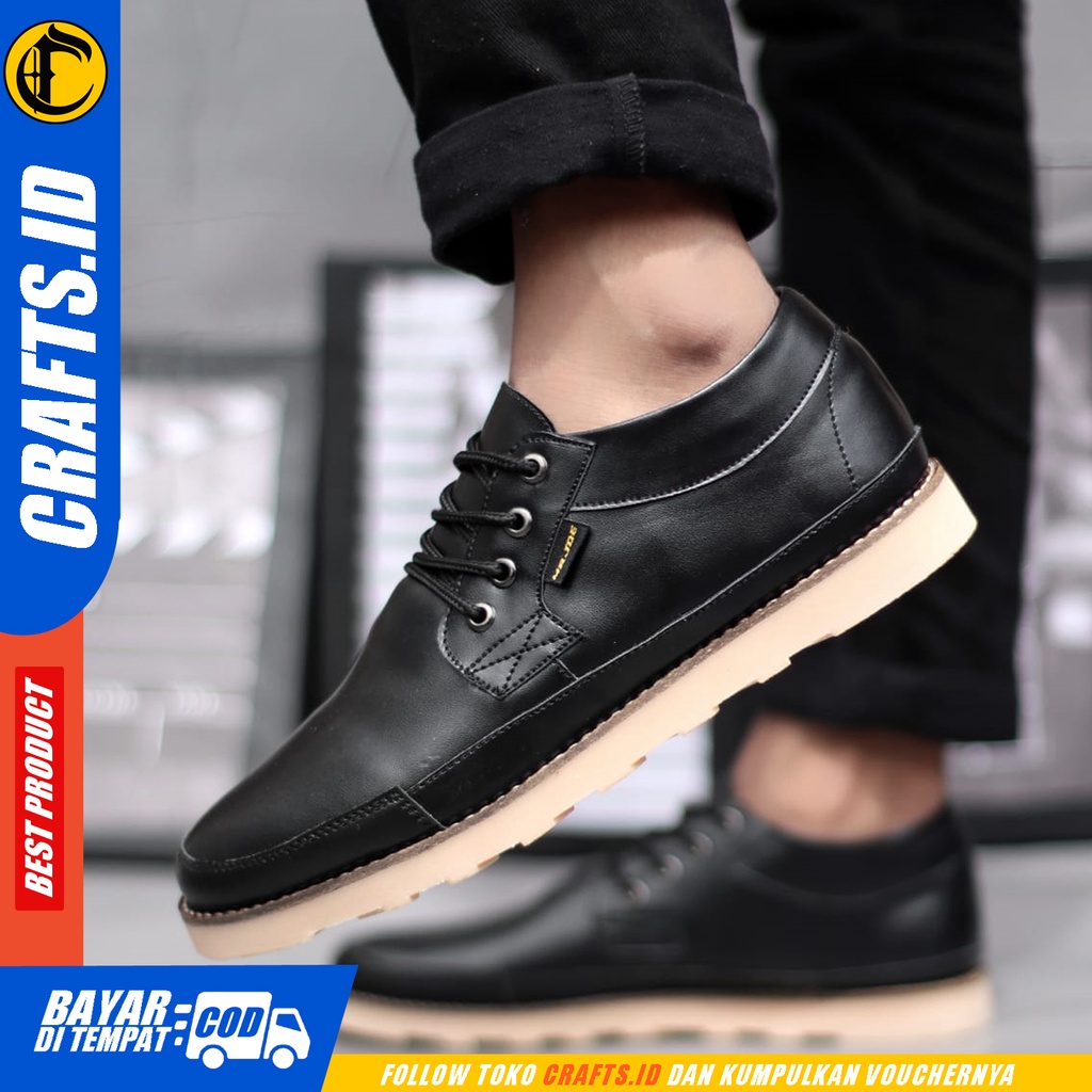 CRAFTS - Sepatu Formal Sepatu Pria Casual Kerja Kantor Kulit Pu Sneakers Casual Pantofel Pria Sepatu Kerja Kantor Pria Ori Sepatu Kasual Semi Formal Kuliah Gaya Santai Keren Terlaris