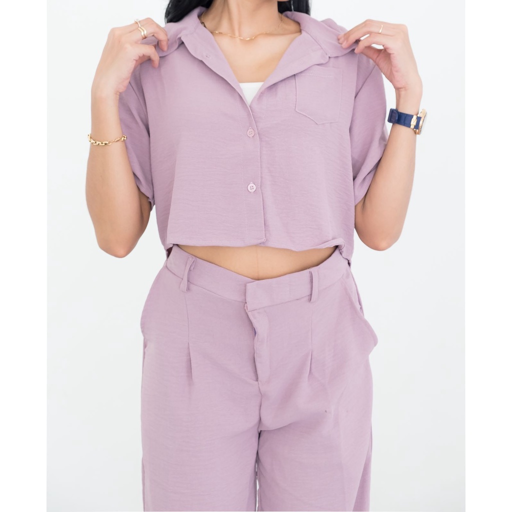 Kemeja Crop Top Wanita Zameela Collection [NEW] Atasan Wanita/Blouse Wanita Crop Top Shirt