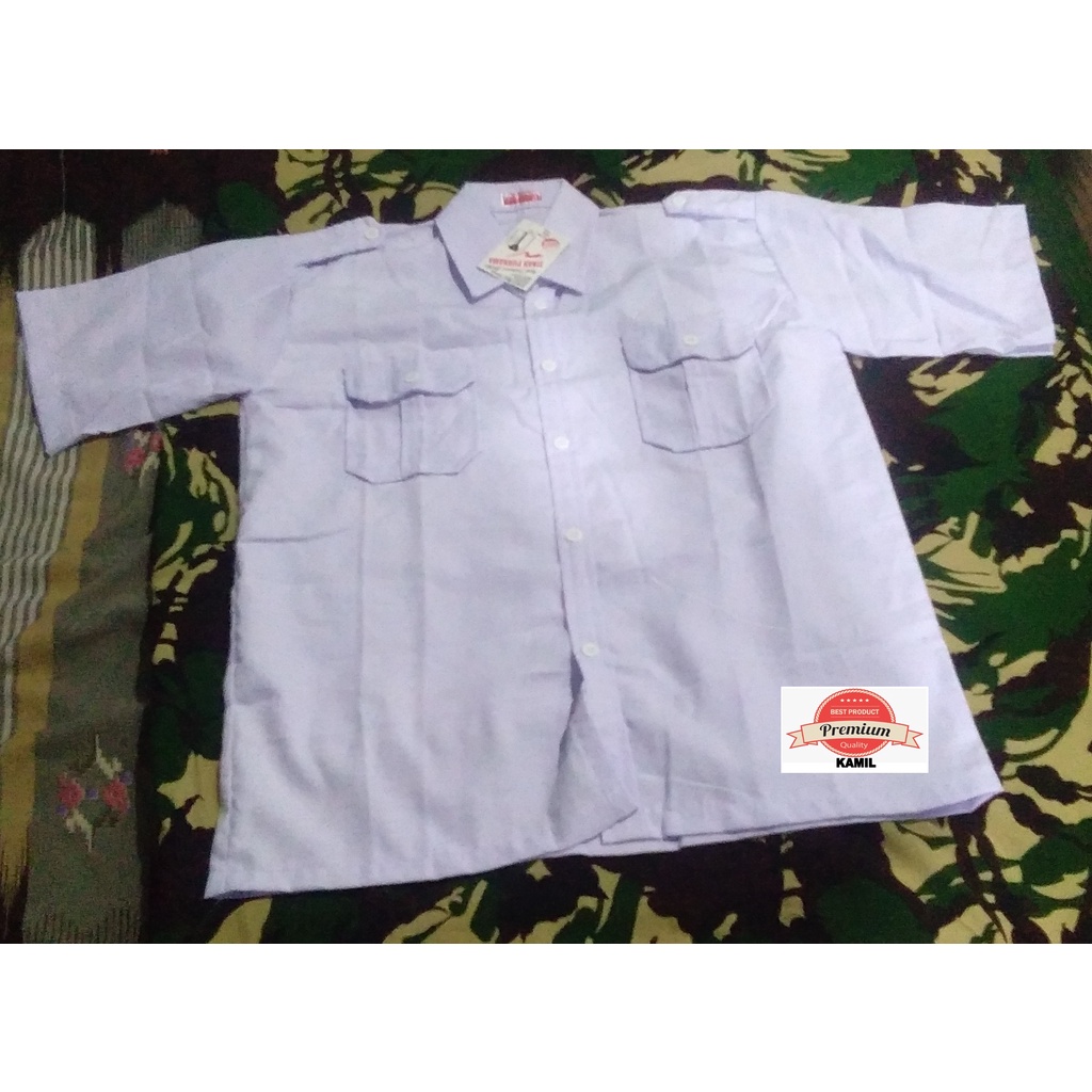 Seragam PDL Putih Lengan Pendek Kemeja Pilot Pangkat PDL Teknisi Kemeja Pria Pilot Putih Pendek Pang