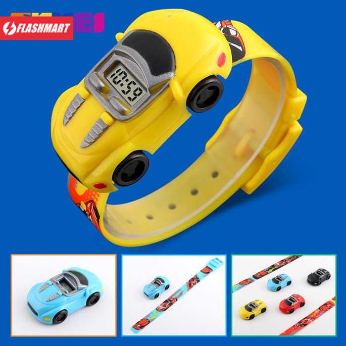 Flashmart Jam Tangan LED Anak - Anak Bentuk Mobil - DG1241