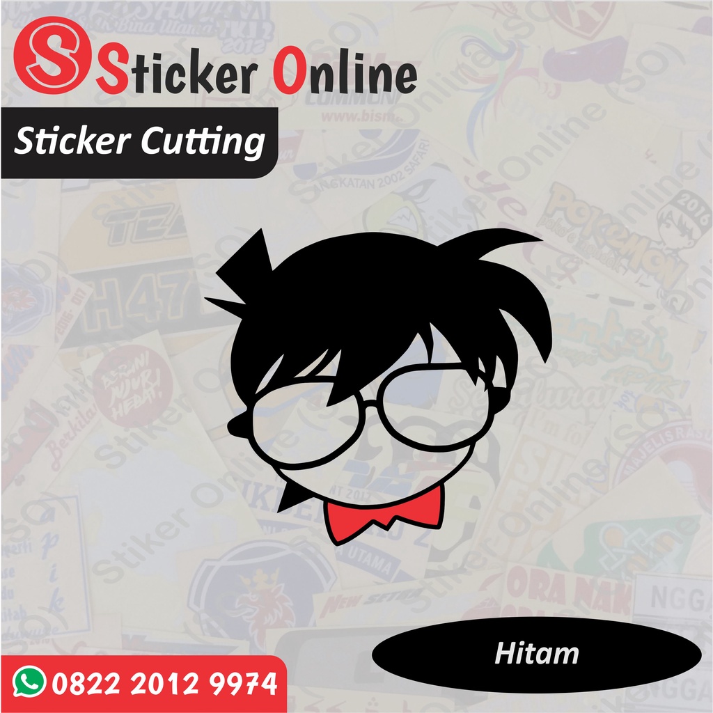 Stiker Conan Edogawa Dasi 02 | Sticker Cutting Conan Motor Mobil