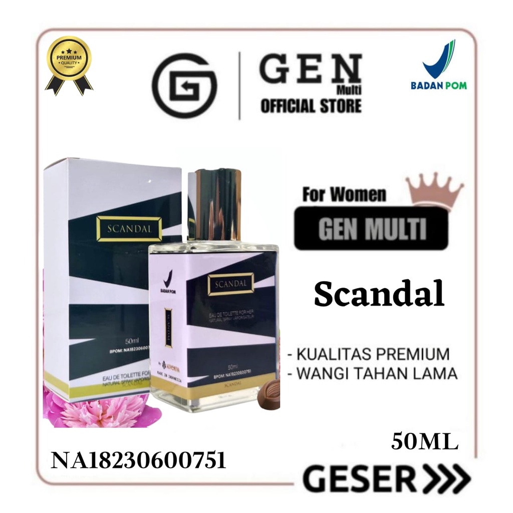 GEN -  [BPOM] Parfum Scandal 50ml Premium / Parfum Scandal 50ml / Minyak Wangi Scandal 50ml