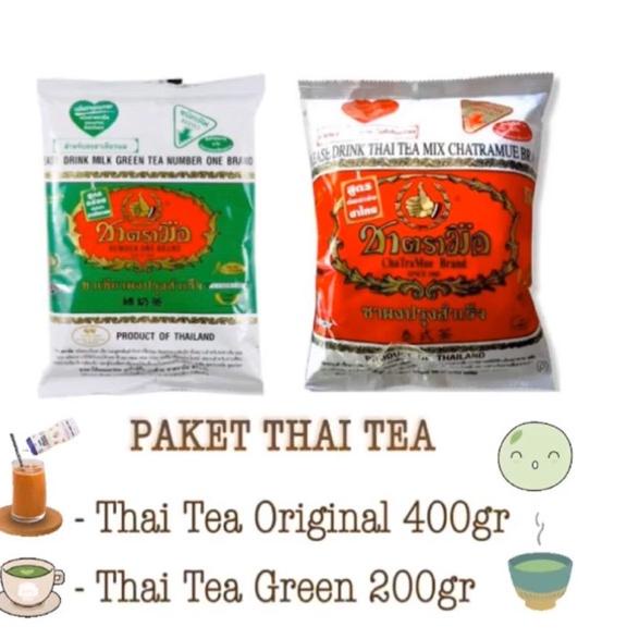 

➹ Paket thai green tea 200 gr dan thai original 400 gr Chatramue ☆
