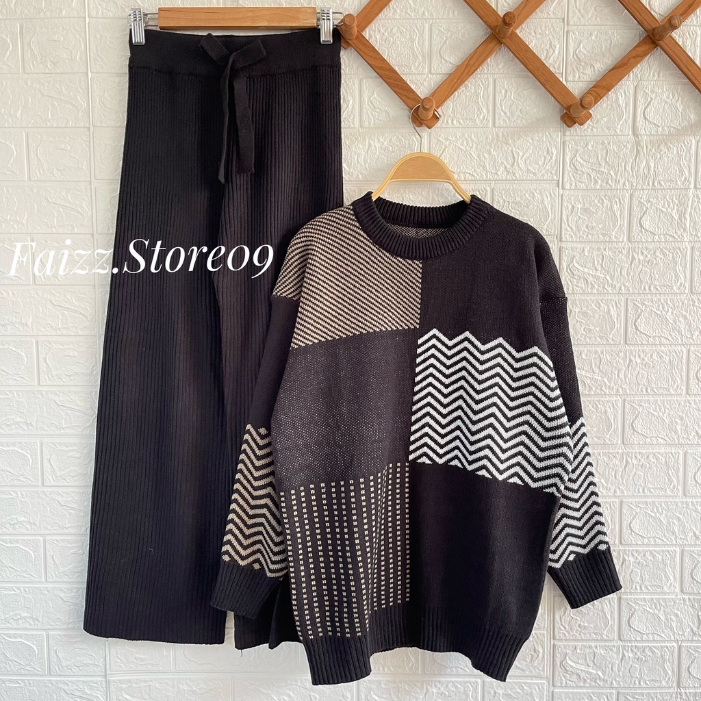 ONESET NAIRA SWEATER RAJUT OVERSIZE IMPORT PREMIUM SETELAN CELANA KULOT